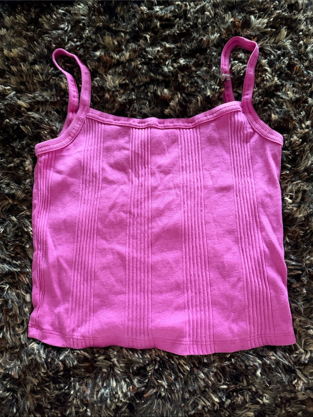 PINK Victoria's Secret Bright Pink Ribbed Camisole
